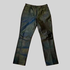 Leather Trousers, black, 5 pocket style, size 31